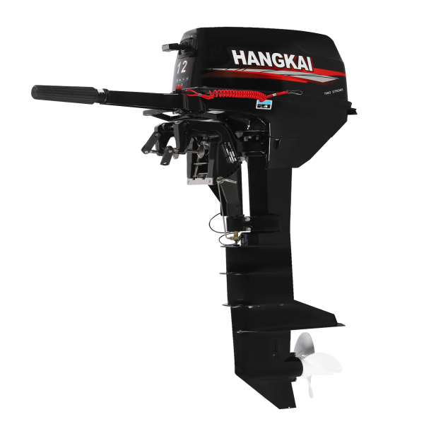 2 Stroke 12 HP Outboard Motor 169CC Heavy Duty Fishing Boat Engine Marine Engine with CDI Ignition System Water Cooling System